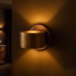 Aged Brass Wall Sconce Light, Minimalist Bedside Lamp Mid-Century Terracotta Lamps Home Decor - thumbnail 3