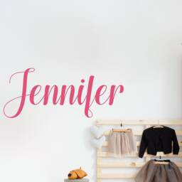 Personalized Childrens Wall Decal - Girls Name Nursery Gold Vinyl S49 - thumbnail 3