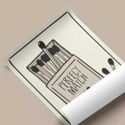 Personalised Matchbox Print - Bedroom Poster Wall Art Couples Anniversary Gift - thumbnail 3