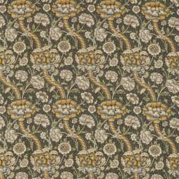 Morris & Co Wandle Door Curtain Charcoal Mustard - thumbnail 1