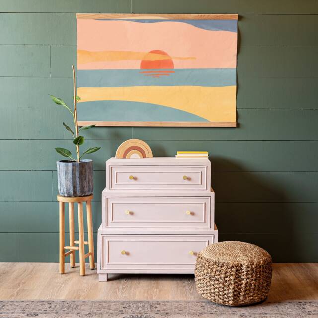 Modern Sunset Tapestry Abstract Kids Room Canvas Wall Hanging - 493 - image 1