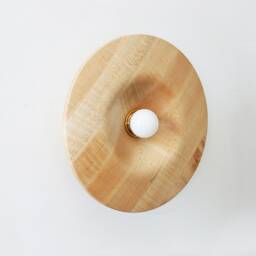 Maple Turned Large Wood Fixture Light Powder Room Lights Dining Wall Sconce Round Special - thumbnail 3