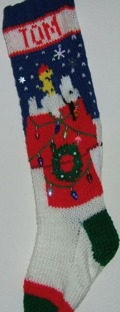 Personalized Hand Knitted Christmas Stocking - image 1