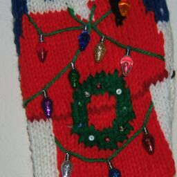 Personalized Hand Knitted Christmas Stocking - thumbnail 2