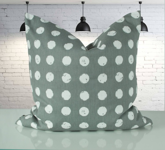 Grey Cushion Cover With White Dots - image 1