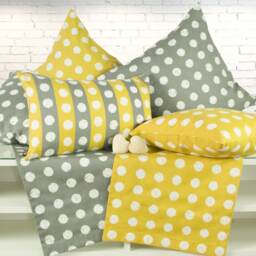 Grey Cushion Cover With White Dots - thumbnail 4