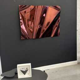 Dark Copper Concave Mirror Sculpture Abstract Wall Art By Piers Henry - thumbnail 2
