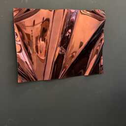 Dark Copper Concave Mirror Sculpture Abstract Wall Art By Piers Henry - thumbnail 3