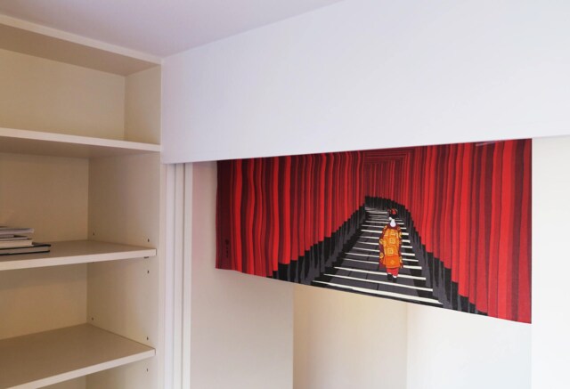Geisha Japanese Tenugui Handmade Noren Curtain, Kyoto Geisha Tapestry Fabric, Wall Decoration, Door Curtain - image 1