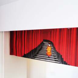 Geisha Japanese Tenugui Handmade Noren Curtain, Kyoto Geisha Tapestry Fabric, Wall Decoration, Door Curtain - thumbnail 3