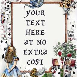 Custom Alice in Wonderland A4 Glossy Poster Sing With Your Own Personalized Text - Style Font Used - thumbnail 2