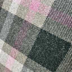 Jade Pink Grey Check Wool Country Balmoral Cushion Cover 16 - thumbnail 2