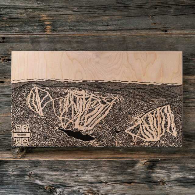 Snowshoe, West Virginia Ski Trail Map - Engraved Wood Wall Art, Winter Sport Cabin Decor, Snowboard Mountain Trail, Personalized Family Gift - image 1