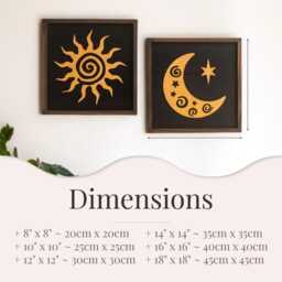 Sun Moon Wood Decor, Decorative Wall Art, Scandinavian Decor, Room Decoration, Minimalist Hanging Y54 - thumbnail 2