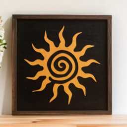 Sun Moon Wood Decor, Decorative Wall Art, Scandinavian Decor, Room Decoration, Minimalist Hanging Y54 - thumbnail 1