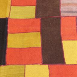 Colorful Patchwork Kilim Rug, Bohemian Home Decor - 7.5x5.3 Ft - thumbnail 2