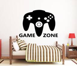 Gamer Wall Decal Video Game Controller Sticker, Gaming Room Decor Vg053 - thumbnail 1