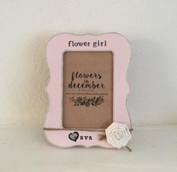 Flower Girl Picture Frame 4x6, Cottage Wedding