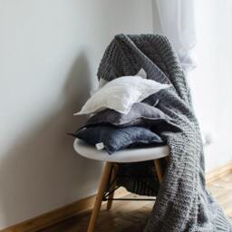 star Pillow Of Softened Linen Made By Flaxbox, Ecofriendly, Anti Allergic, Decorative Pillows - thumbnail 2