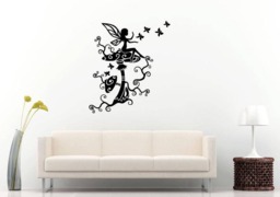 Magic Flying Fairy Tale Mushroom Butterfly's Forest Kids Girls Room Wall Sticker Decal Vinyl Mural Decor Art L2381 - thumbnail 1