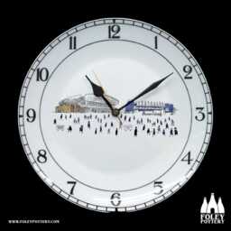 Ffg Everton Fc - Matchday@goodisonpark/Bramley-Mooredock Stadium Then & Now Illustrated Tribute Fine Bone China Clock - thumbnail 1