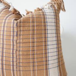Brown Tribal Hemp Hand Woven Natural Dye Color Hmong Lumbar Pillow Cover - thumbnail 2