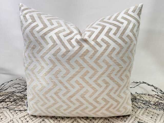 Luxury Champagne Scatter Cushion For Beds Sofas Designer Fabric - Handcrafted Quality Style No. 178 - image 1