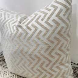 Luxury Champagne Scatter Cushion For Beds Sofas Designer Fabric - Handcrafted Quality Style No. 178 - thumbnail 2