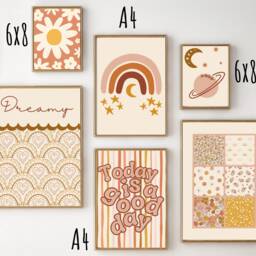 Set Of Teen & Tween Girls Room Prints. Retro Style Wall Art. Gallery Prints, Printed Shipped - Prints Only - thumbnail 2