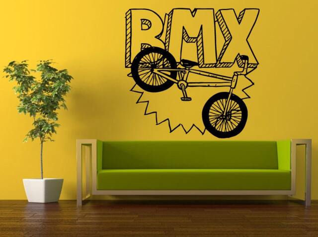 Bmx Bike Bicycle Extreme Sport Games Wall Decal Vinyl Sticker Mural Room Decor L863 - image 1