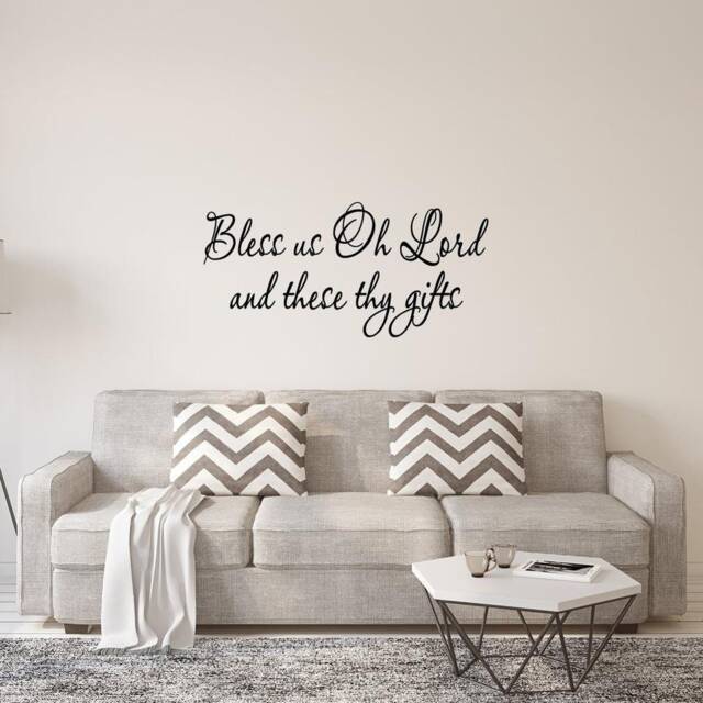 Bless Us Oh Lord & These Thy Gifts, Dining Room Wall Decal Thanksgiving Art Vwaq Decals