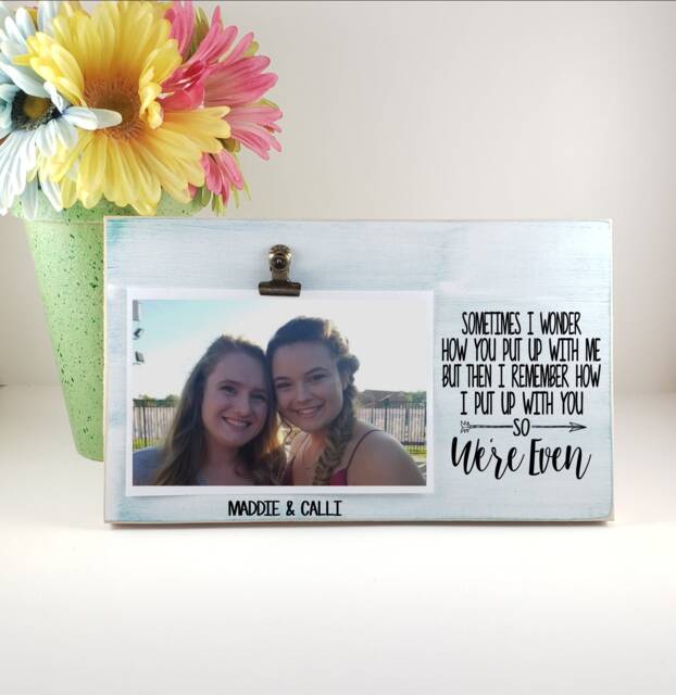 Personalized Best Friends Gift, Funny Anniversary We Put Up With Each Other, Coworker Or Boss's Day Friend Picture Frame - image 1