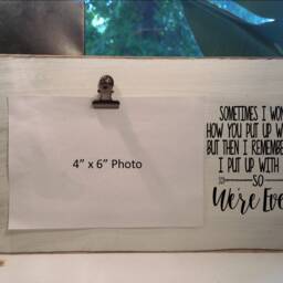 Personalized Best Friends Gift, Funny Anniversary We Put Up With Each Other, Coworker Or Boss's Day Friend Picture Frame - thumbnail 2