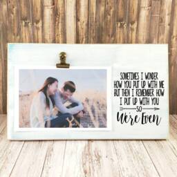 Personalized Best Friends Gift, Funny Anniversary We Put Up With Each Other, Coworker Or Boss's Day Friend Picture Frame - thumbnail 3