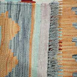 Classic Runner Rug, Handmade Artisan Afghan Turkish Scandinavian Navajo Bohemian Wool Flatweave Multicolour Kilim Rug 196x62 cm - thumbnail 3