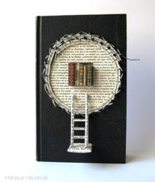 Emily Dickinson Book Art Sculpture - Unique Wall - thumbnail 1
