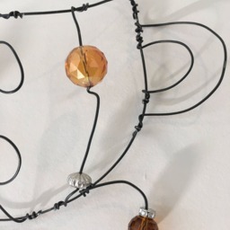Wire Art Wall Decor Coffee Cup With Beautiful Beads, Spiral Shape, Handmade, Decor, Interior Design, Free Shipping - Us Only - thumbnail 3