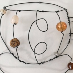 Wire Art Wall Decor Coffee Cup With Beautiful Beads, Spiral Shape, Handmade, Decor, Interior Design, Free Shipping - Us Only - thumbnail 2