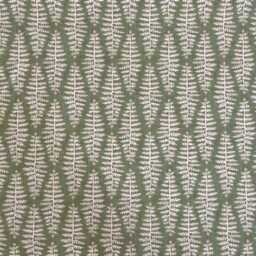 New Handmade Fernia Green Leaf Drum Lampshade, Ceiling Pendant, Home Decor, Iliv Fabric - thumbnail 2