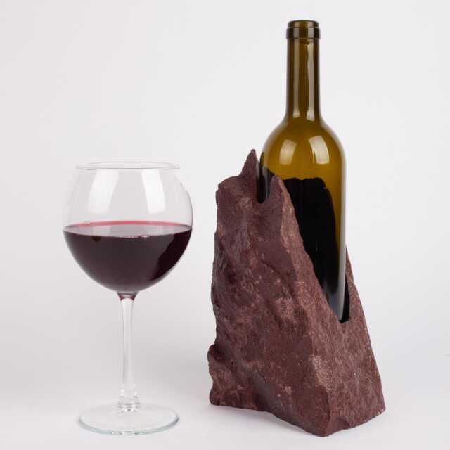Handmade Burgundy Marble Wine Bottle Holder Unique Rack - image 1