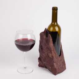 Handmade Burgundy Marble Wine Bottle Holder Unique Rack - thumbnail 3