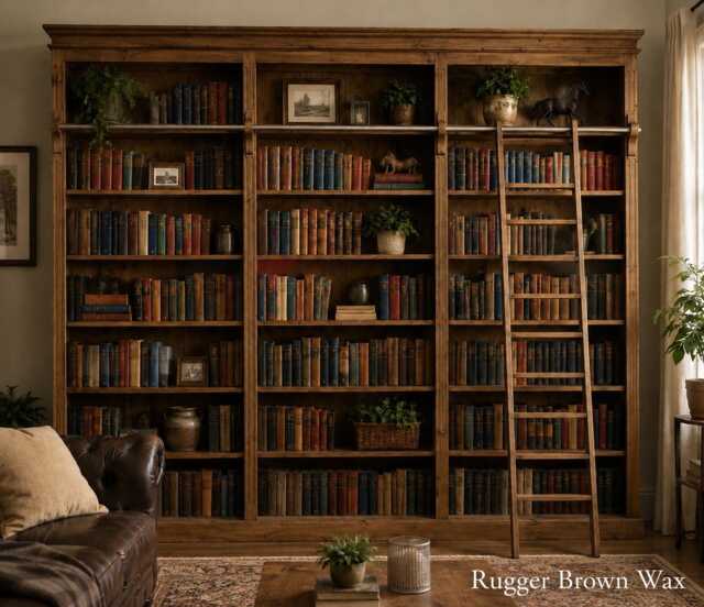 "Solid Pine 8Ft Tall Bookcase, Adjustable Display Triple ""Heavy Duty" - image 1