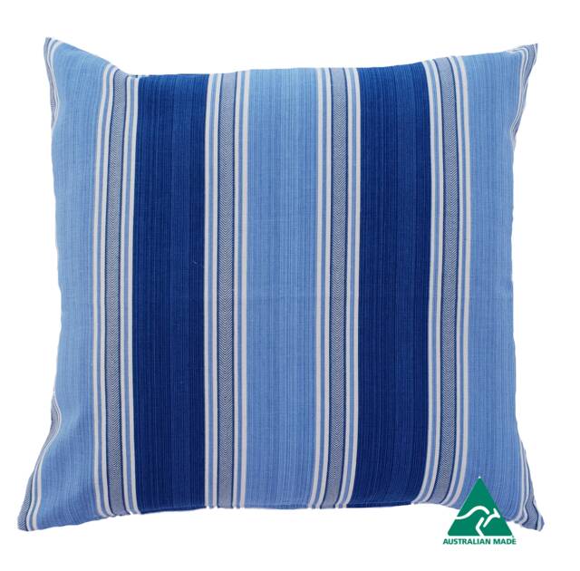 Hamptons Style Cushion Cover, Cover Only, Blue Striped Pillow, Pillow, Scatter - image 1