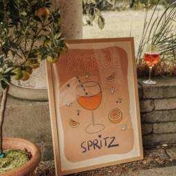 Poster Aperol Spritz Illustration/Art Print Dolce Vita Italy, Cocktail, Drink, Italian Art, Long Modern, Poster - thumbnail 2