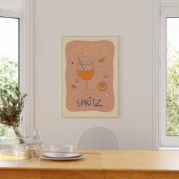 Poster Aperol Spritz Illustration/Art Print Dolce Vita Italy, Cocktail, Drink, Italian Art, Long Modern, Poster - thumbnail 3