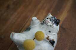 Handmade Ceramic Cat Flower Pot, Seal Vase, Desk Decorations - thumbnail 1