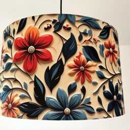 "Lampshade ""Flowers in 3D" - thumbnail 2