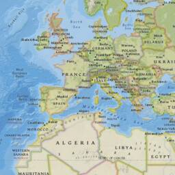 Political World Map Wall Art Print - Detailed Office Decor Geography Gift - thumbnail 3