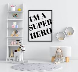Children's Prints - I'm A Superhero Kids Print Bedroom Quote - thumbnail 1