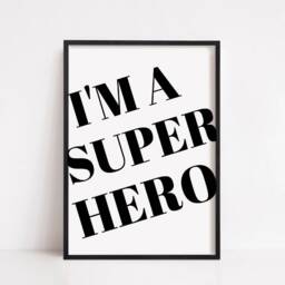 Children's Prints - I'm A Superhero Kids Print Bedroom Quote - thumbnail 2
